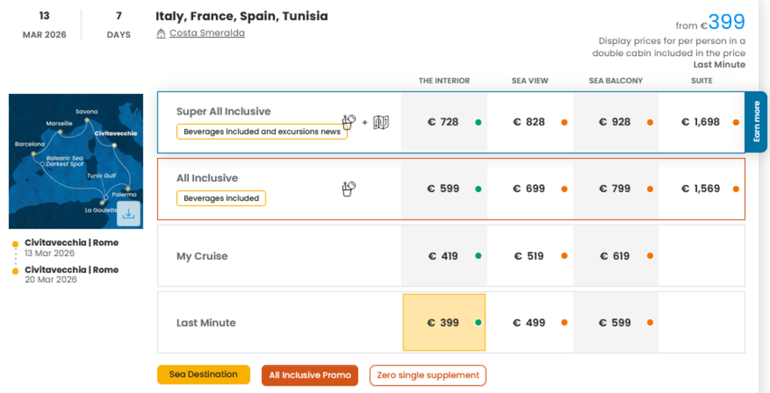 COSTA - LAST MINUTE na dan 04.03.2026