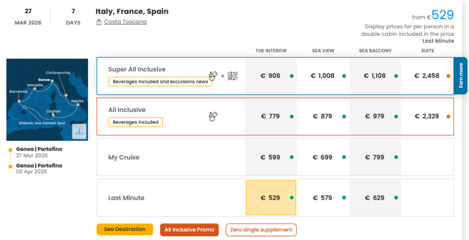 COSTA - LAST MINUTE na dan 04.03.2026