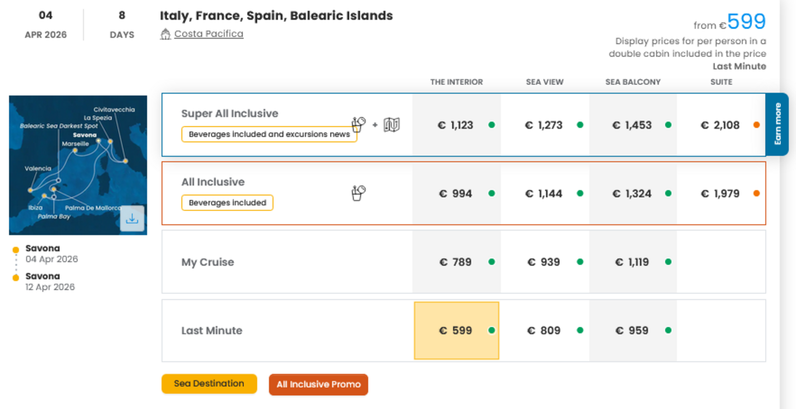 COSTA - LAST MINUTE na dan 04.03.2026