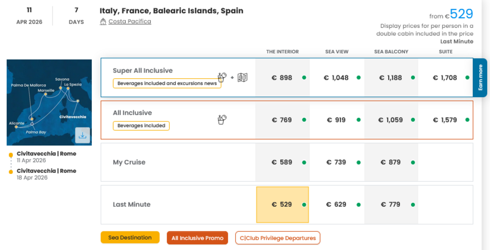 COSTA - LAST MINUTE na dan 04.03.2026