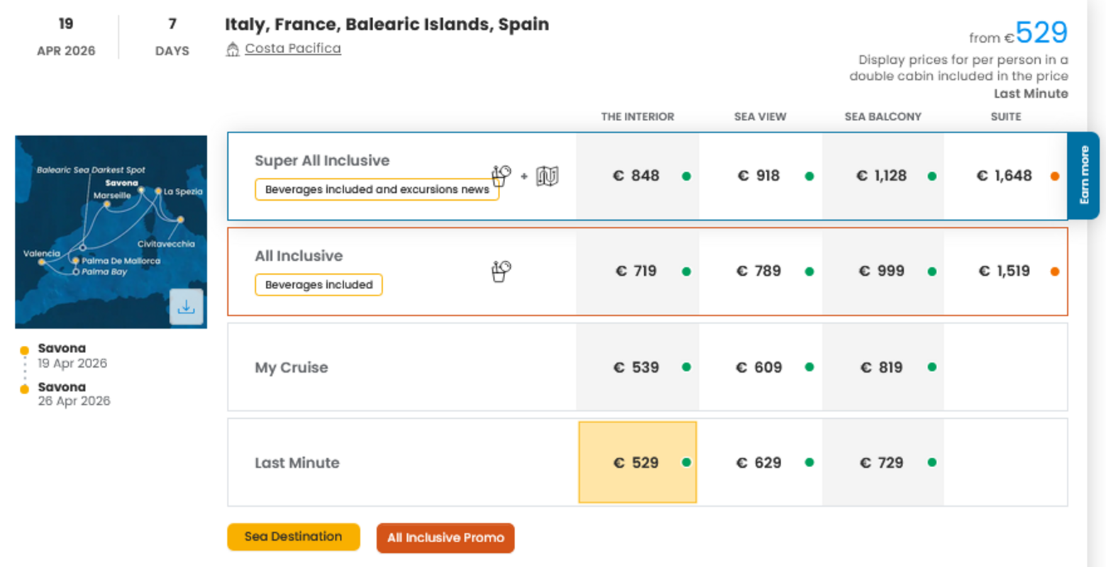 COSTA - LAST MINUTE na dan 04.03.2026