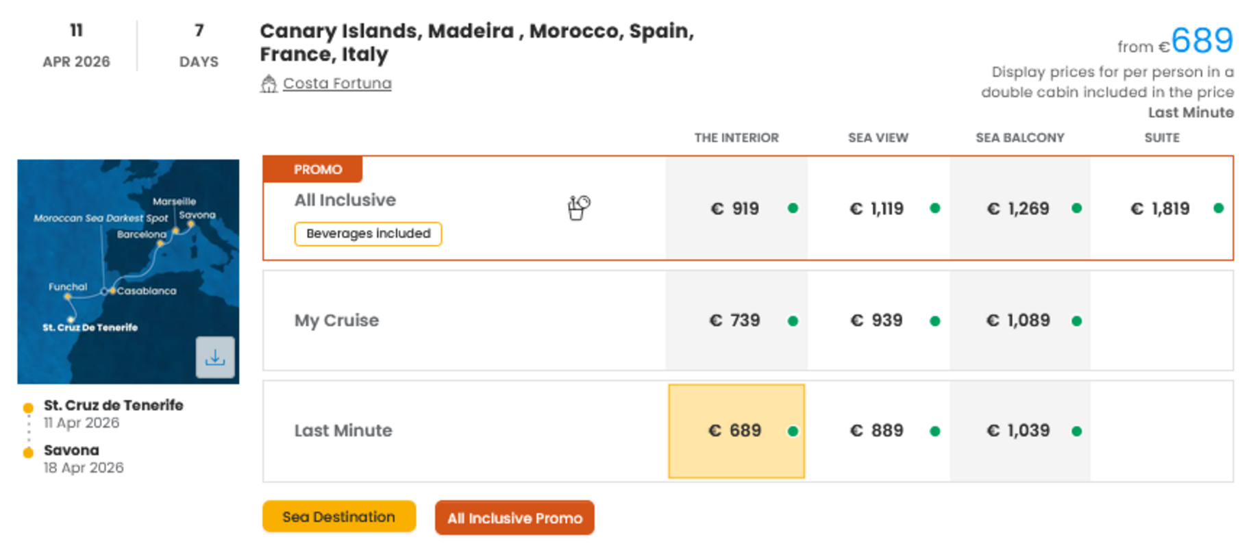 COSTA - LAST MINUTE na dan 04.03.2026