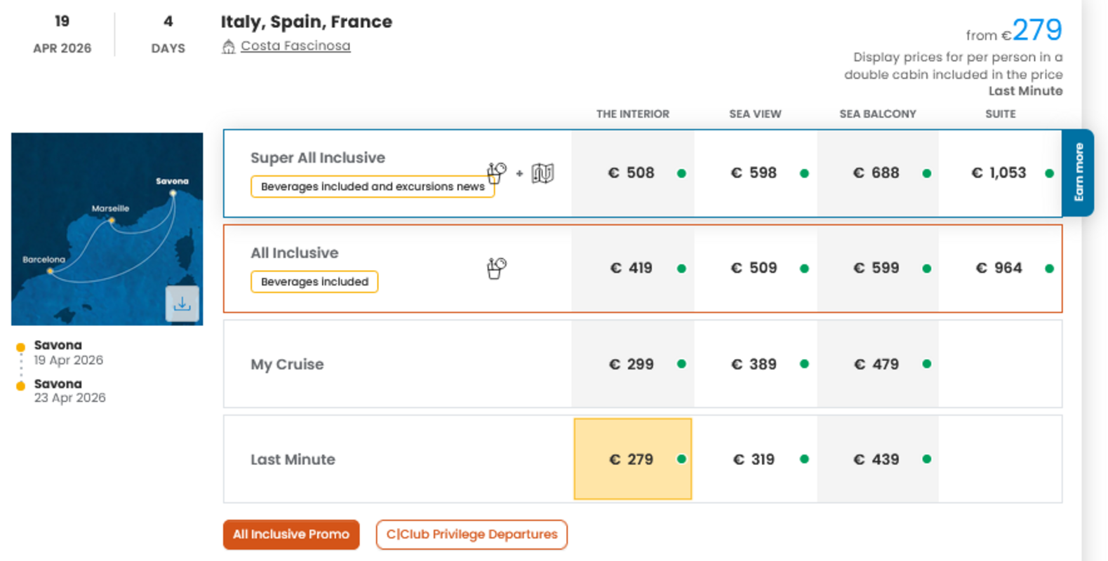 COSTA - LAST MINUTE na dan 04.03.2026