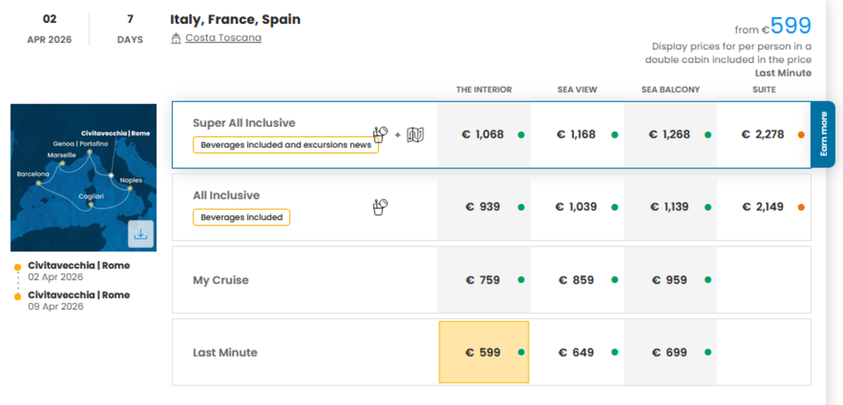 COSTA - LAST MINUTE na dan 23.03.2026