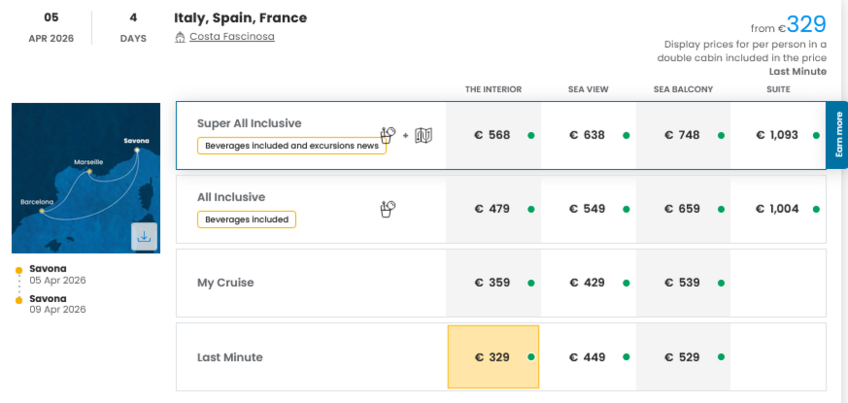 COSTA - LAST MINUTE na dan 23.03.2026
