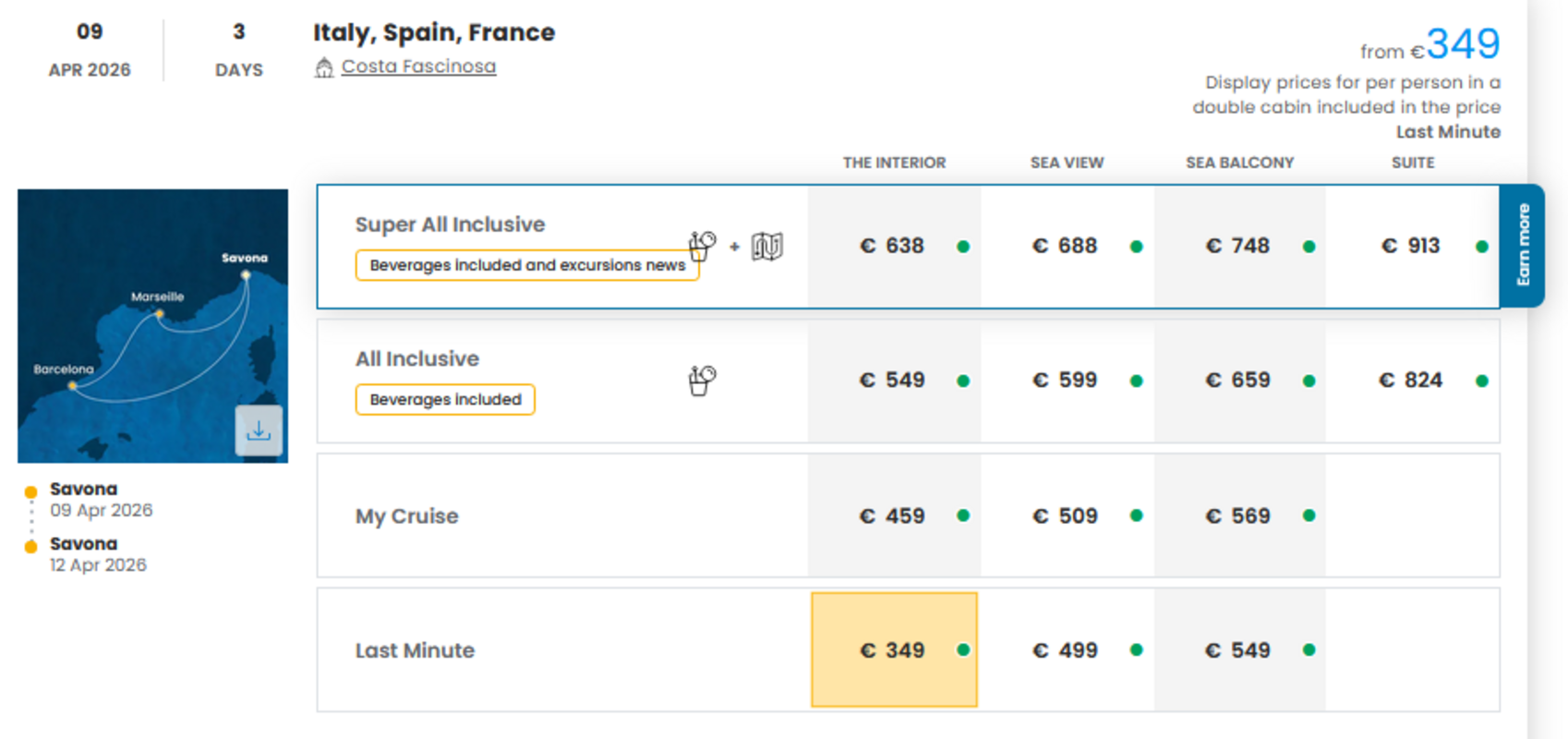 COSTA - LAST MINUTE na dan 23.03.2026