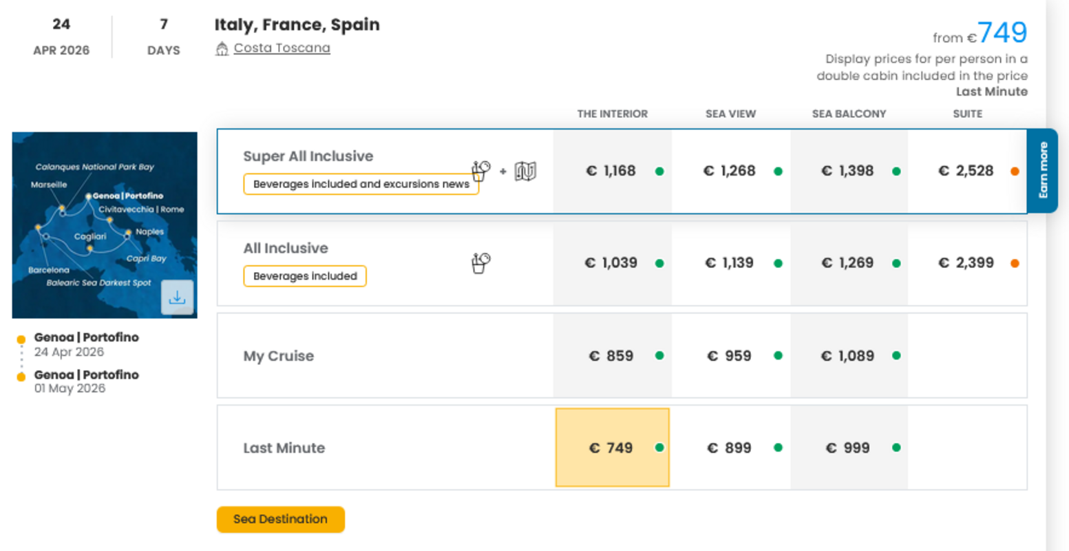 COSTA - LAST MINUTE na dan 23.03.2026