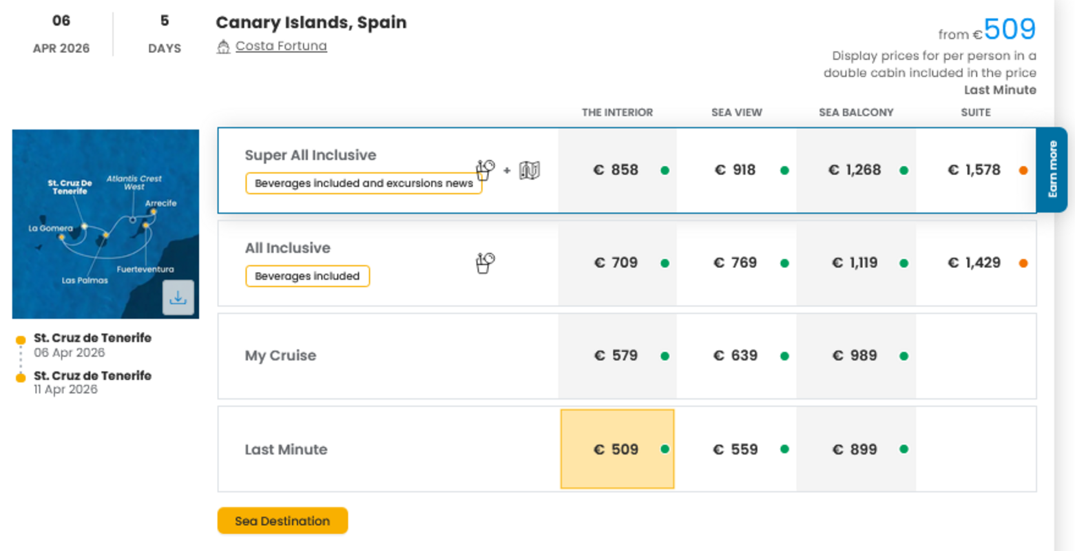 COSTA - LAST MINUTE na dan 27.03.2026
