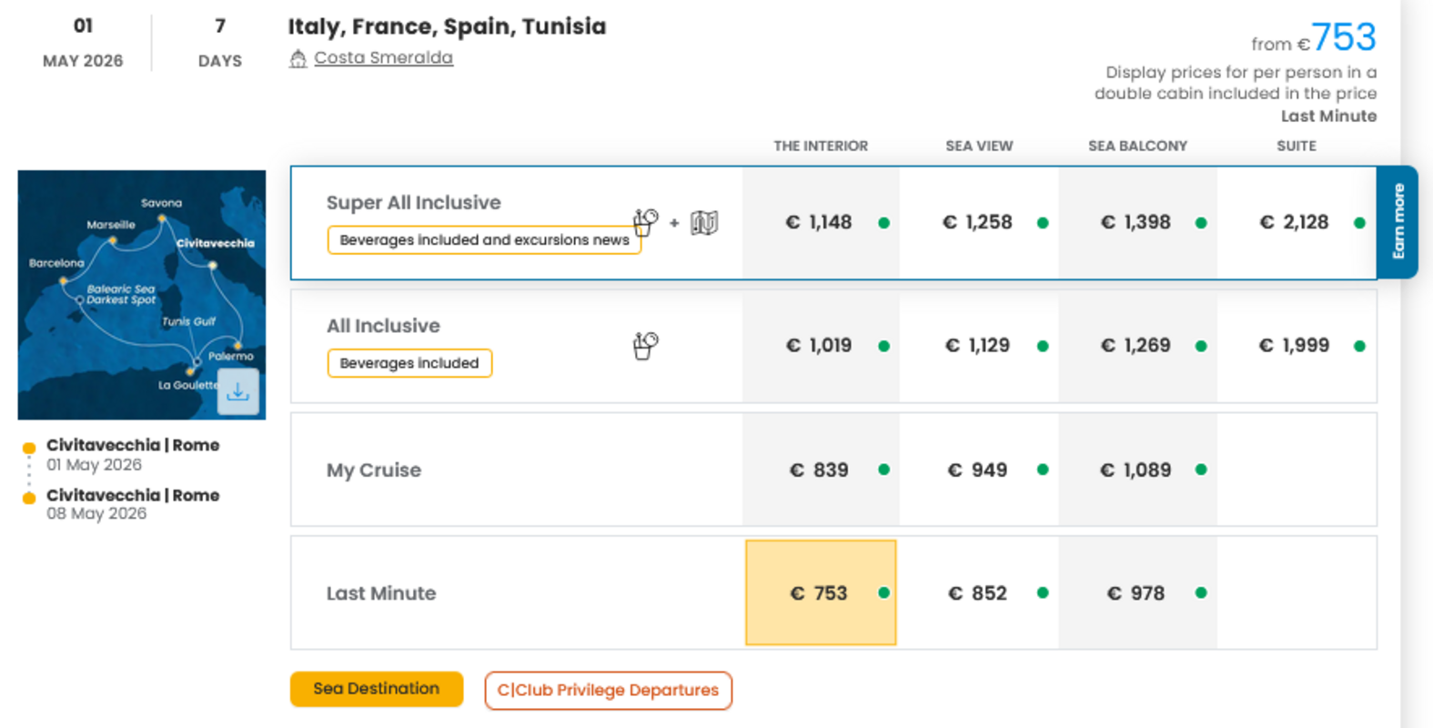 COSTA - LAST MINUTE na dan 27.03.2026