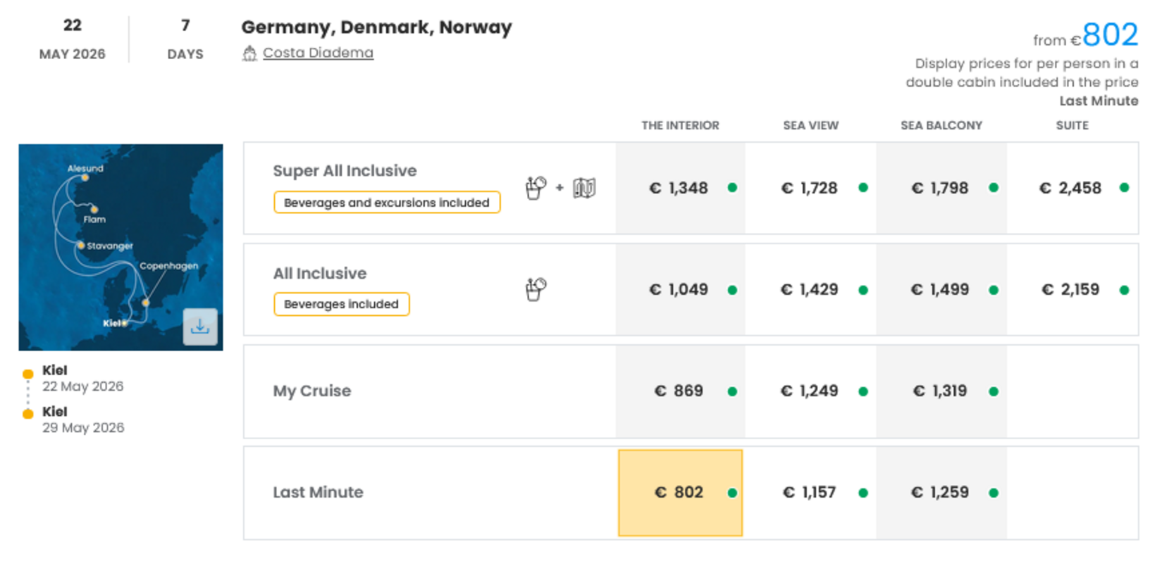 COSTA - LAST MINUTE na dan 27.03.2026