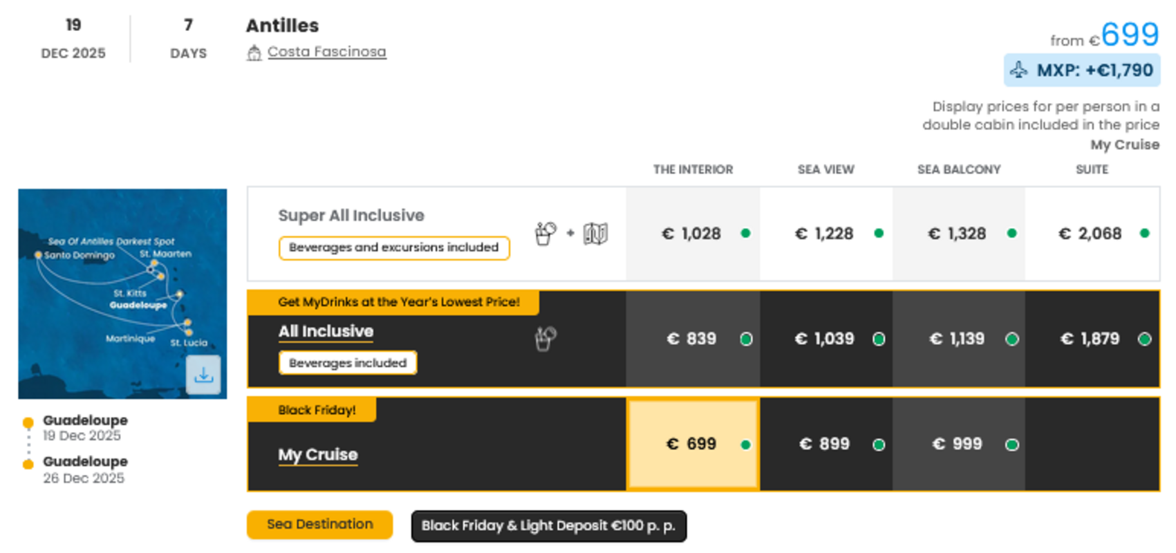 KRIŽARJENJE - POSEBNA PONUDBA "BLACK FRIDAY"