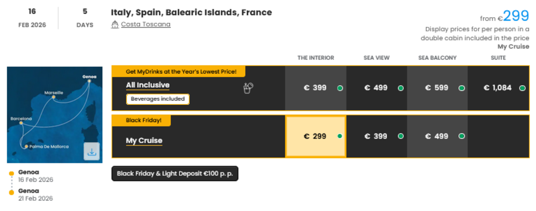 KRIŽARJENJE - POSEBNA PONUDBA "BLACK FRIDAY"