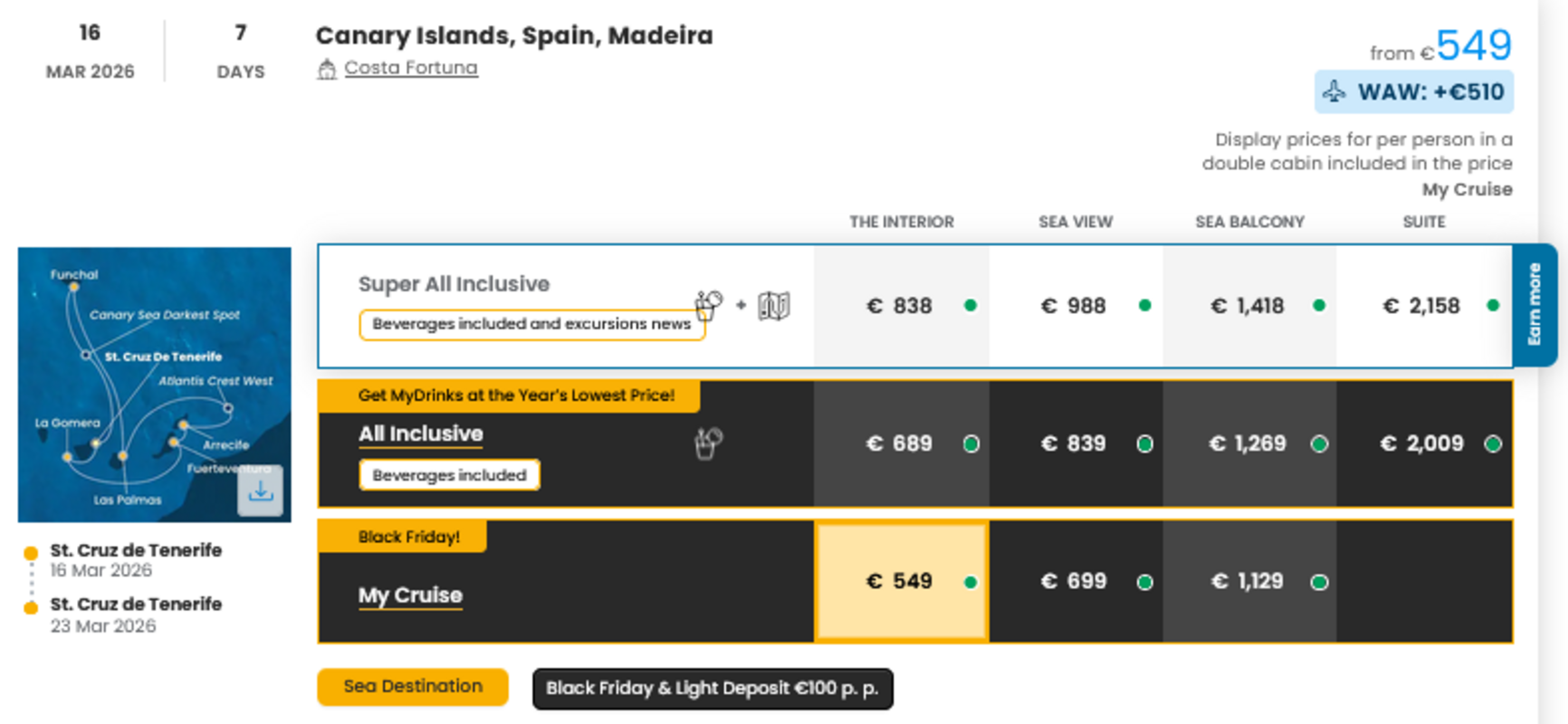 KRIŽARJENJE - POSEBNA PONUDBA "BLACK FRIDAY"