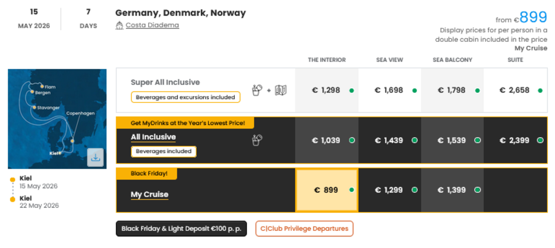 KRIŽARJENJE - POSEBNA PONUDBA "BLACK FRIDAY"