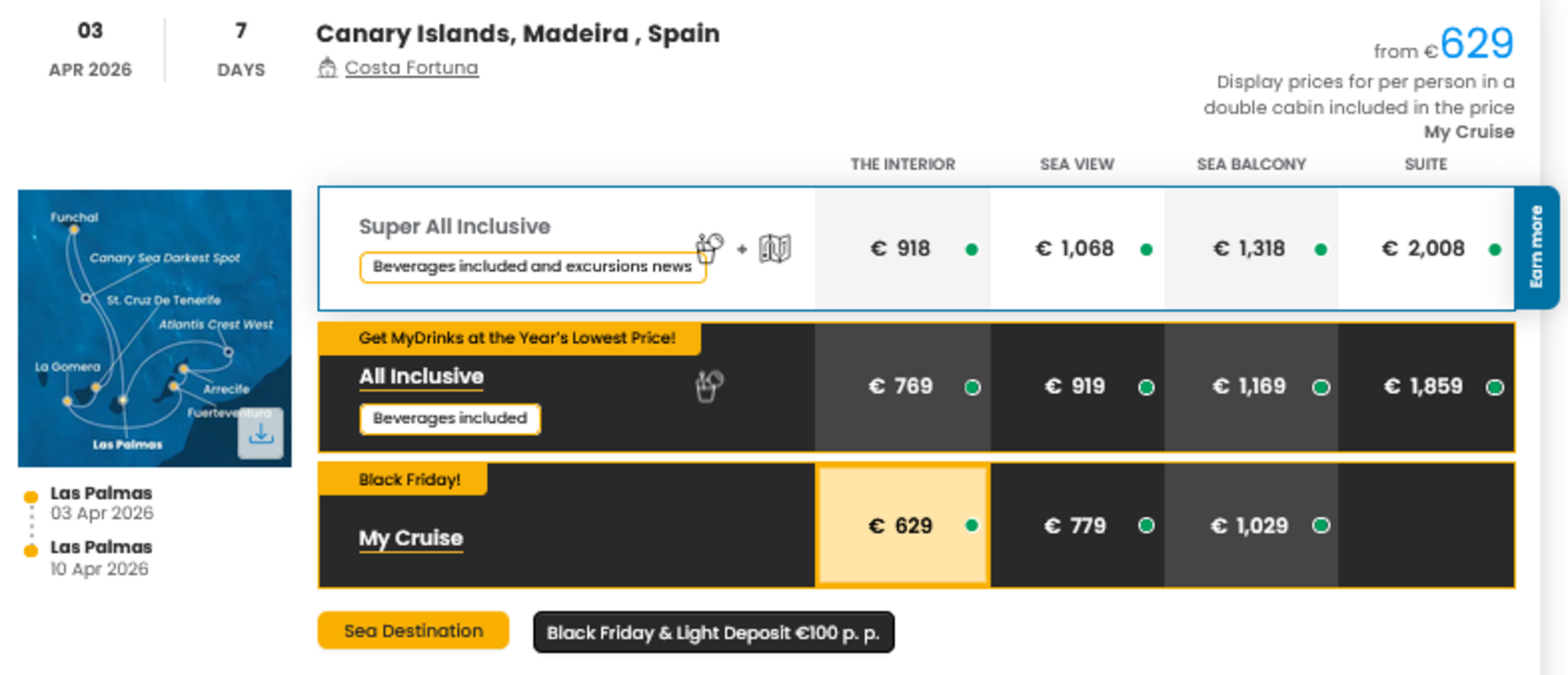 KRIŽARJENJE - POSEBNA PONUDBA "BLACK FRIDAY"