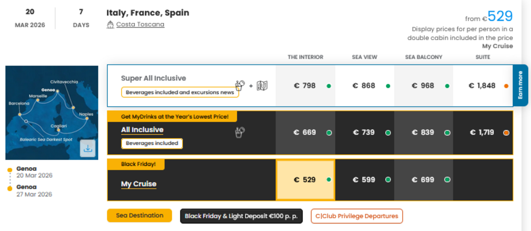 KRIŽARJENJE - POSEBNA PONUDBA "BLACK FRIDAY"
