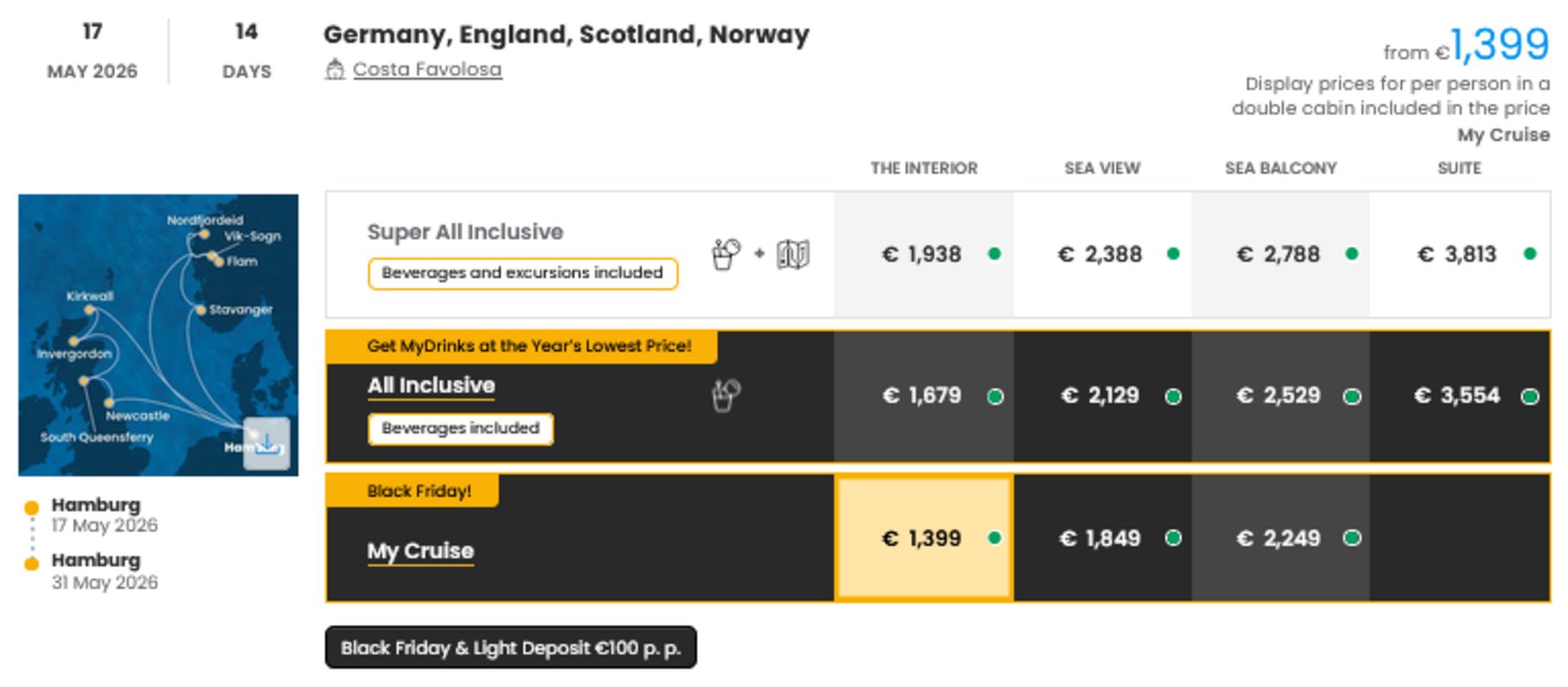 KRIŽARJENJE - POSEBNA PONUDBA "BLACK FRIDAY"