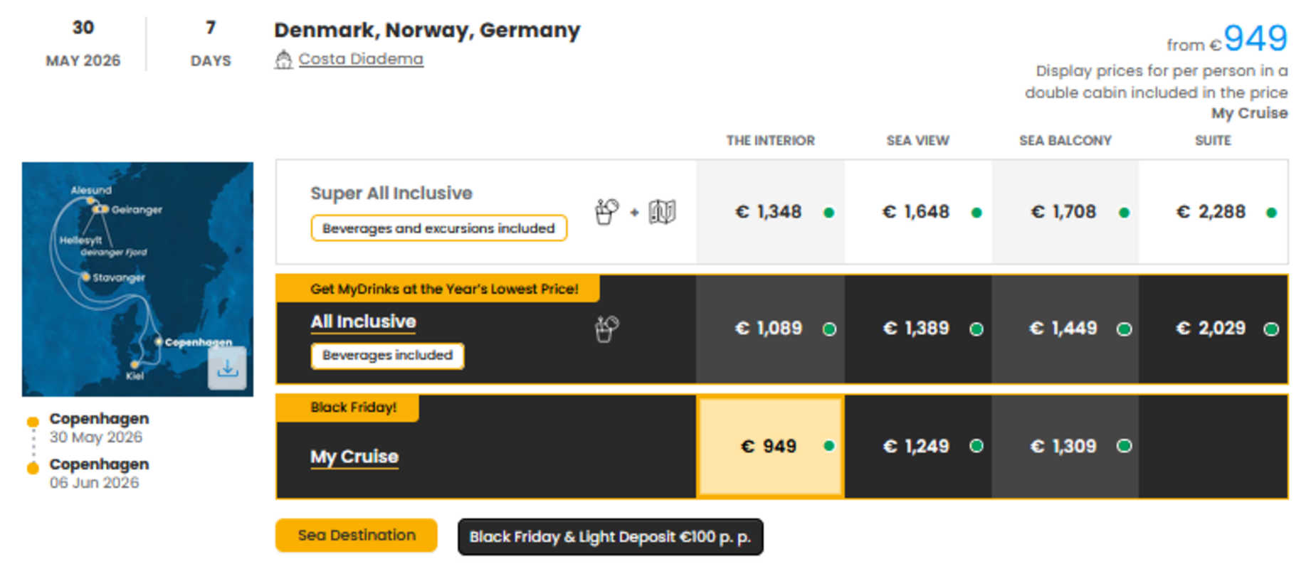 KRIŽARJENJE - POSEBNA PONUDBA "BLACK FRIDAY"