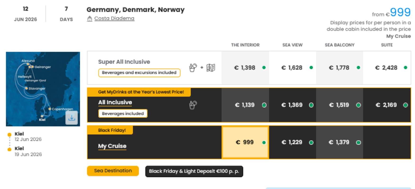 KRIŽARJENJE - POSEBNA PONUDBA "BLACK FRIDAY"