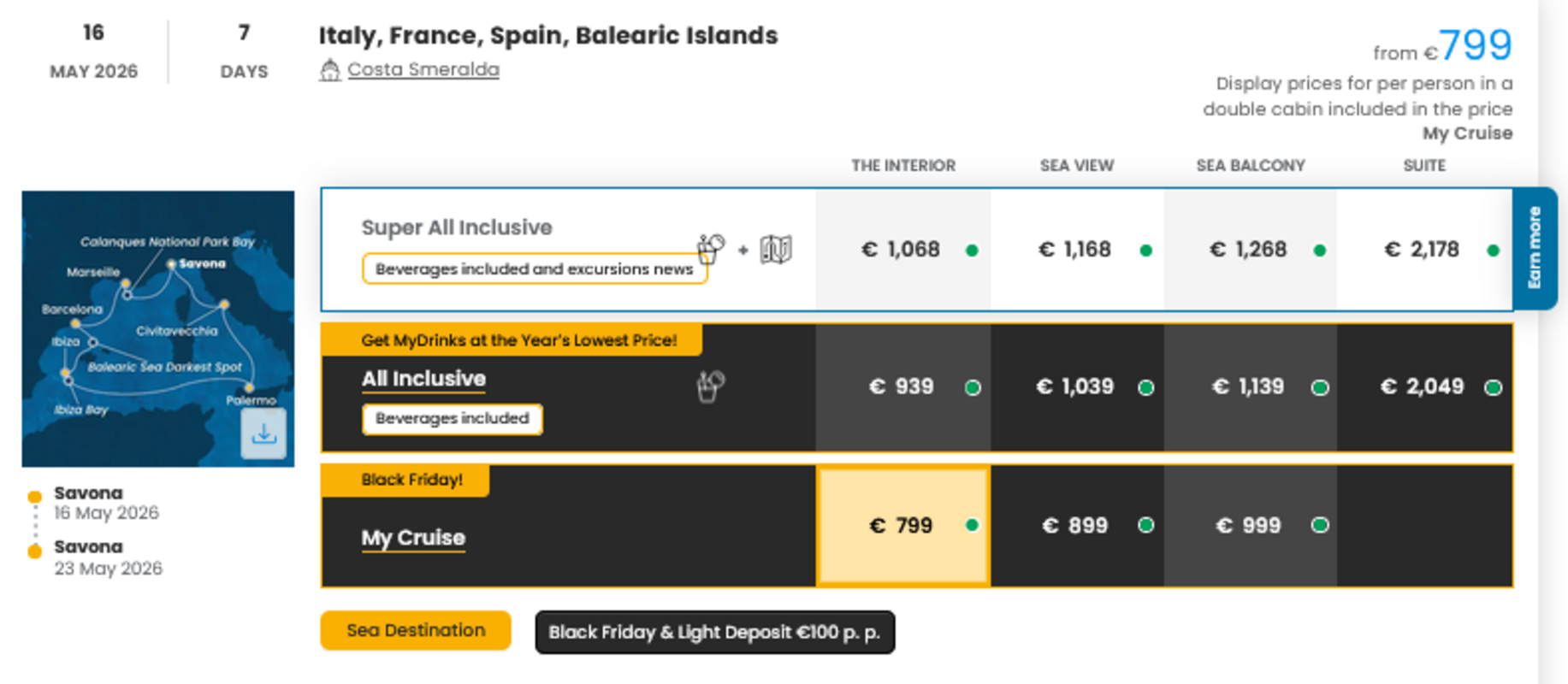 KRIŽARJENJE - POSEBNA PONUDBA "BLACK FRIDAY"
