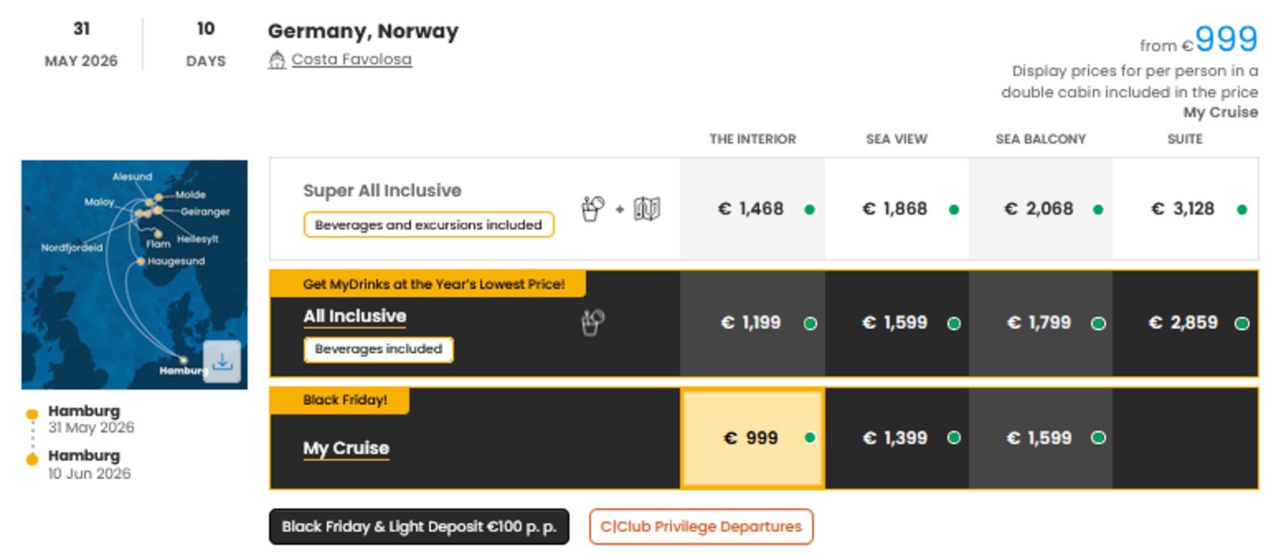 KRIŽARJENJE - POSEBNA PONUDBA "BLACK FRIDAY"