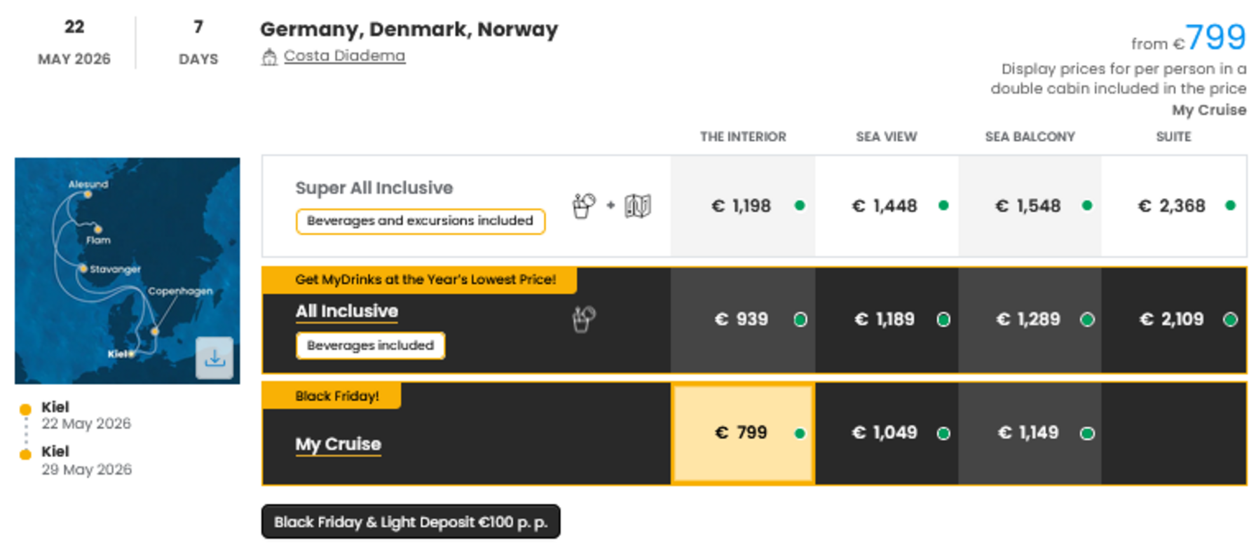 KRIŽARJENJE - POSEBNA PONUDBA "BLACK FRIDAY"