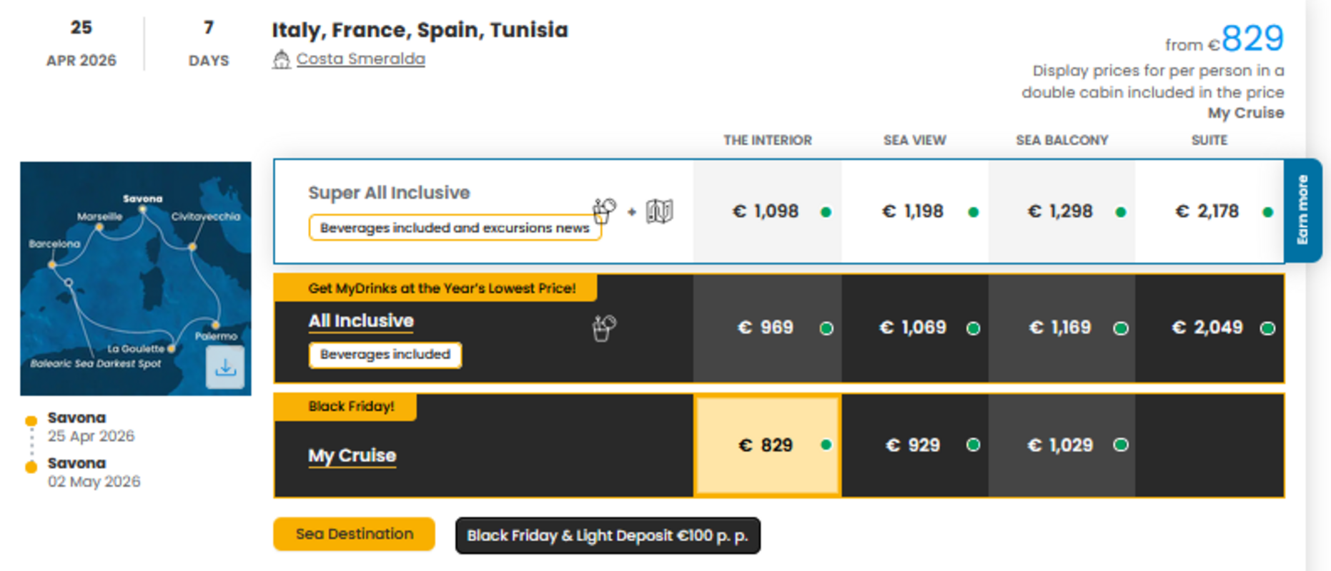 KRIŽARJENJE - POSEBNA PONUDBA "BLACK FRIDAY"