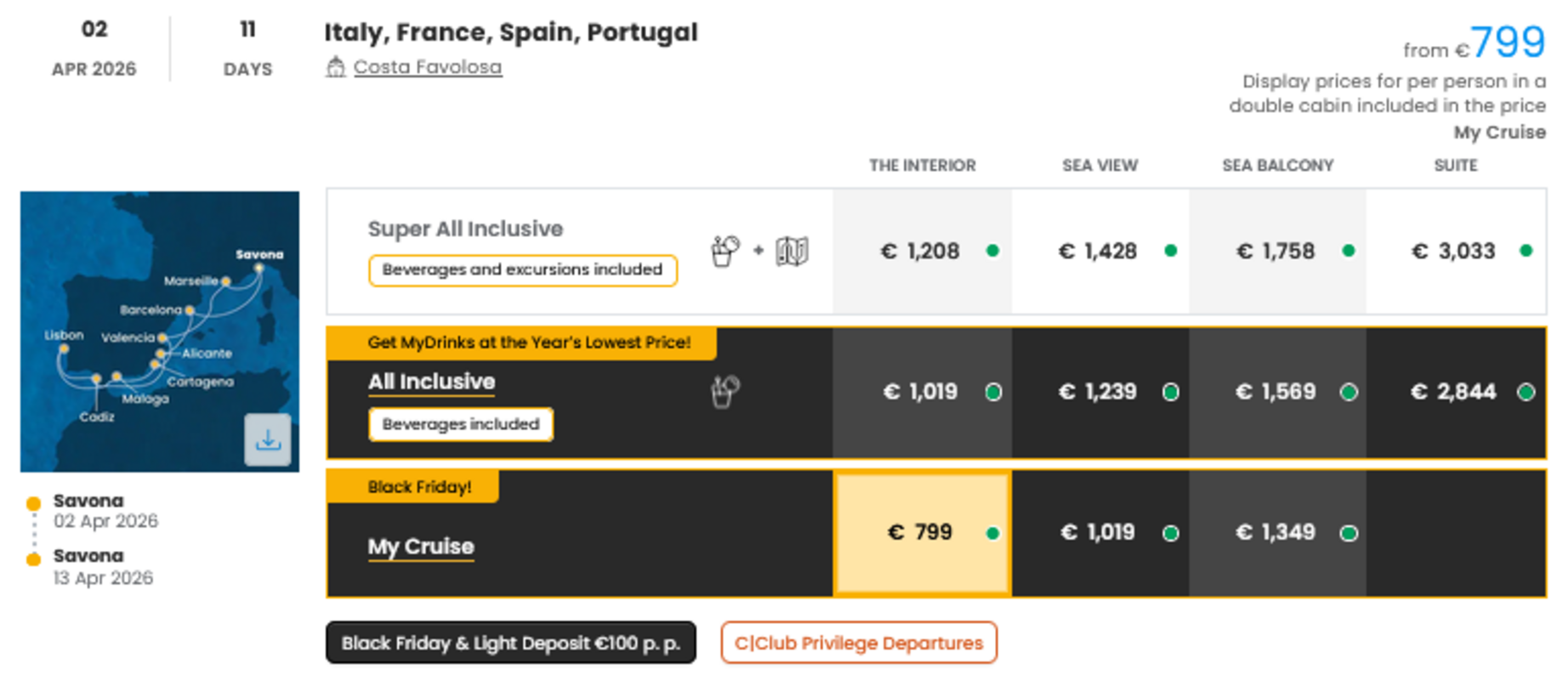 KRIŽARJENJE - POSEBNA PONUDBA "BLACK FRIDAY"