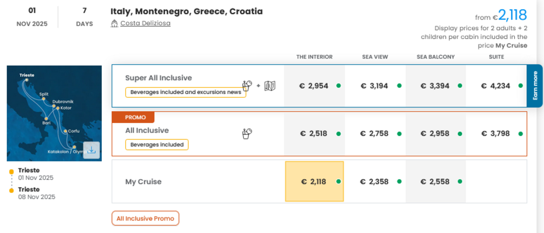 COSTA - INDIVIDUALNE PONUDBE ZA DRUŽINE