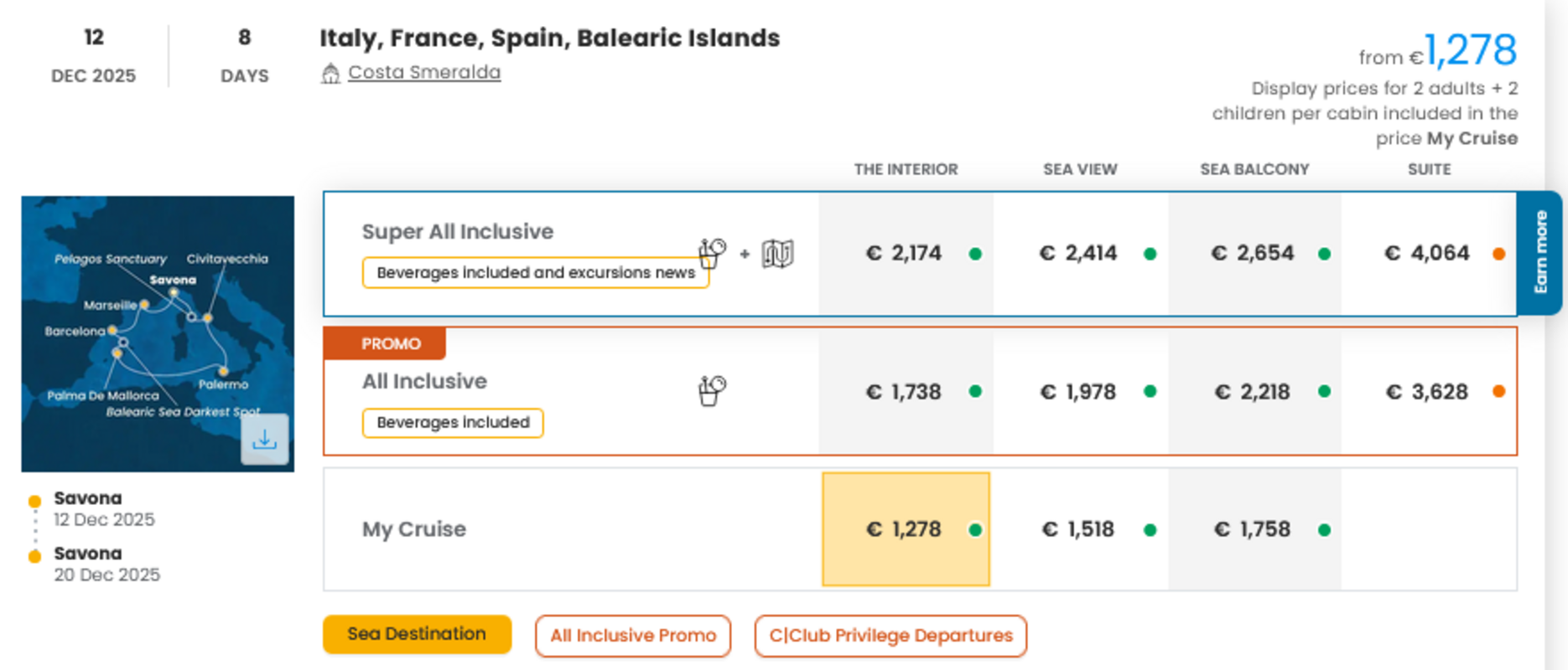 COSTA - INDIVIDUALNE PONUDBE ZA DRUŽINE
