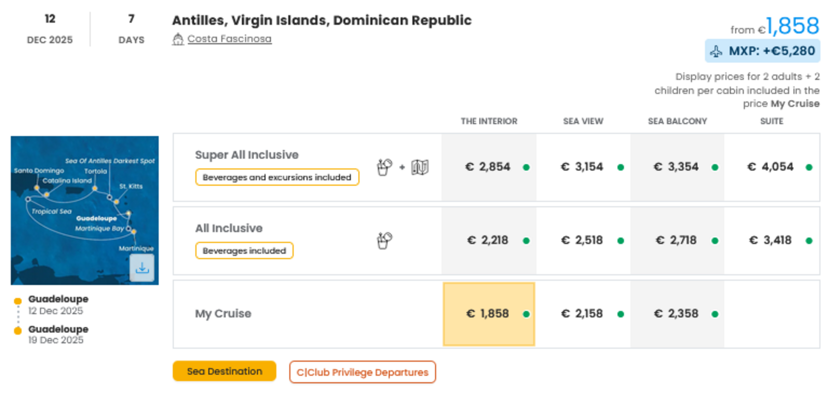 COSTA - INDIVIDUALNE PONUDBE ZA DRUŽINE