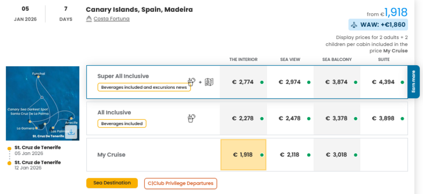 COSTA - INDIVIDUALNE PONUDBE ZA DRUŽINE