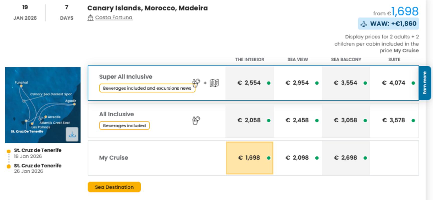 COSTA - INDIVIDUALNE PONUDBE ZA DRUŽINE
