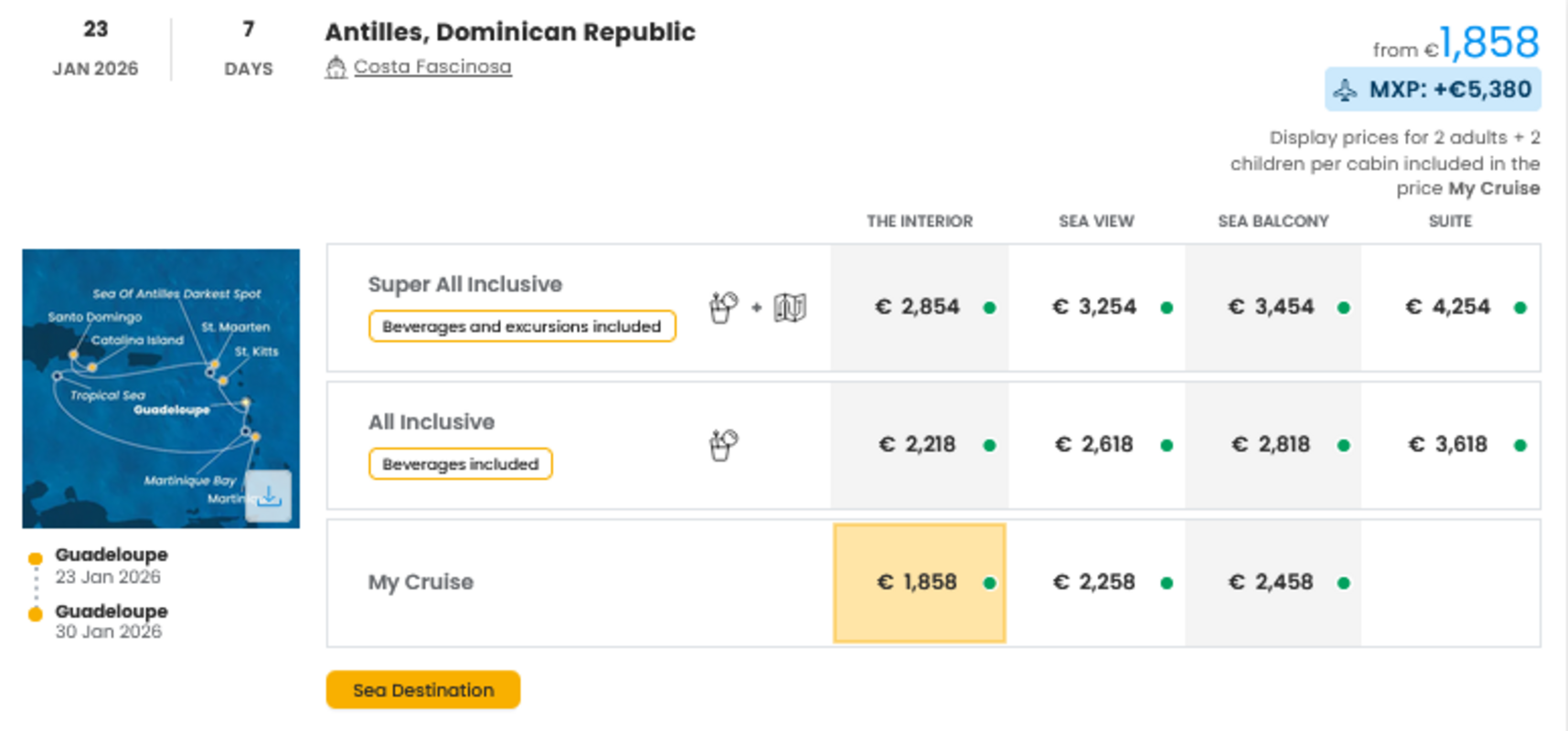 COSTA - INDIVIDUALNE PONUDBE ZA DRUŽINE