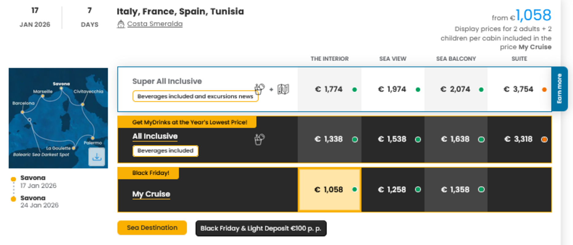 COSTA - INDIVIDUALNE PONUDBE ZA DRUŽINE