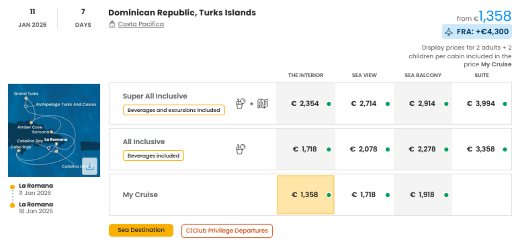 COSTA - INDIVIDUALNE PONUDBE ZA DRUŽINE
