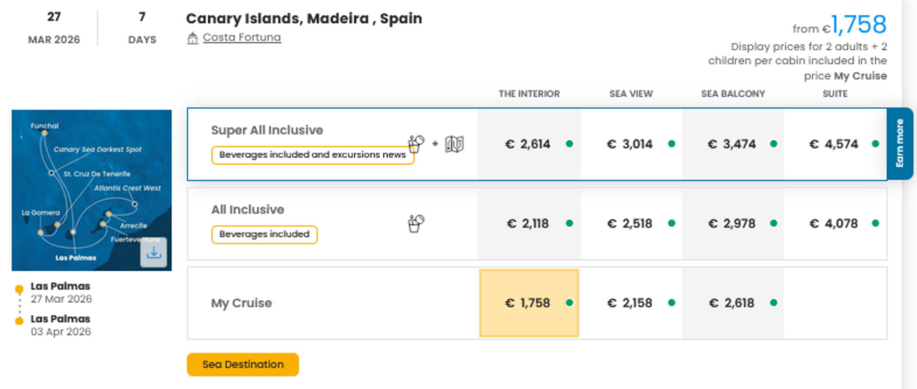 COSTA - INDIVIDUALNE PONUDBE ZA DRUŽINE
