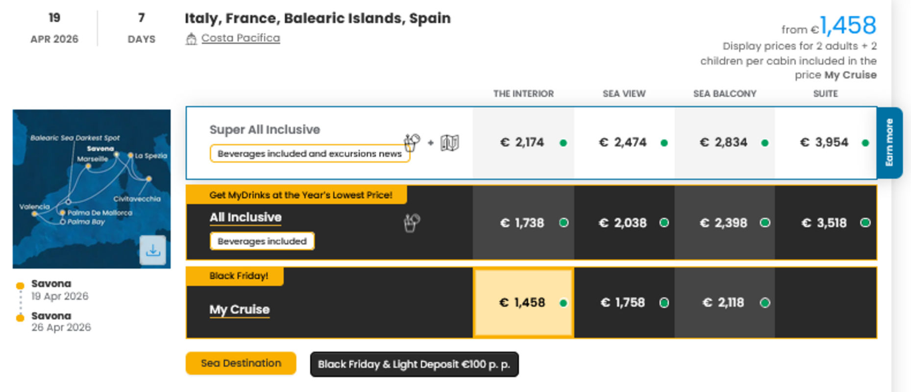COSTA - INDIVIDUALNE PONUDBE ZA DRUŽINE