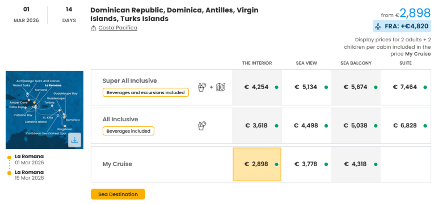 COSTA - INDIVIDUALNE PONUDBE ZA DRUŽINE