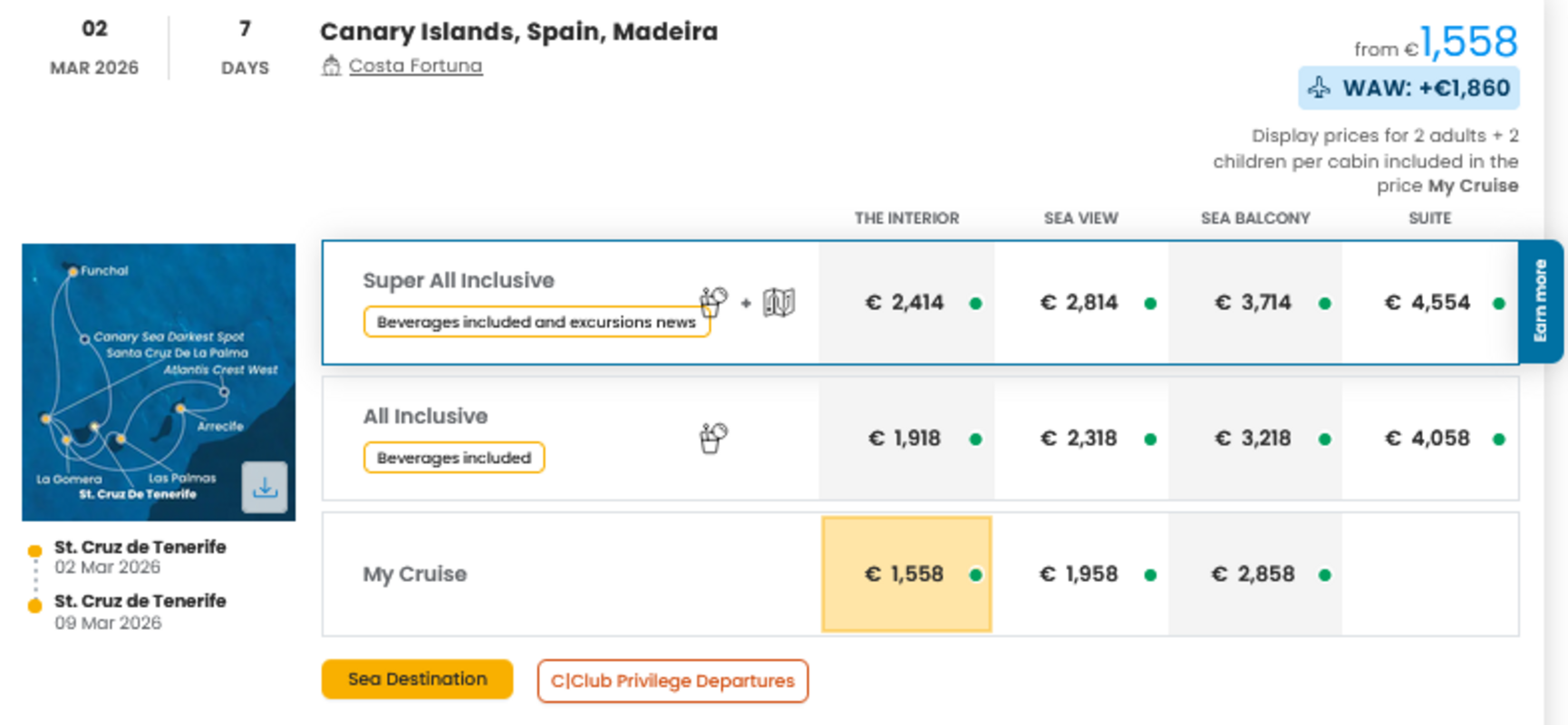COSTA - INDIVIDUALNE PONUDBE ZA DRUŽINE