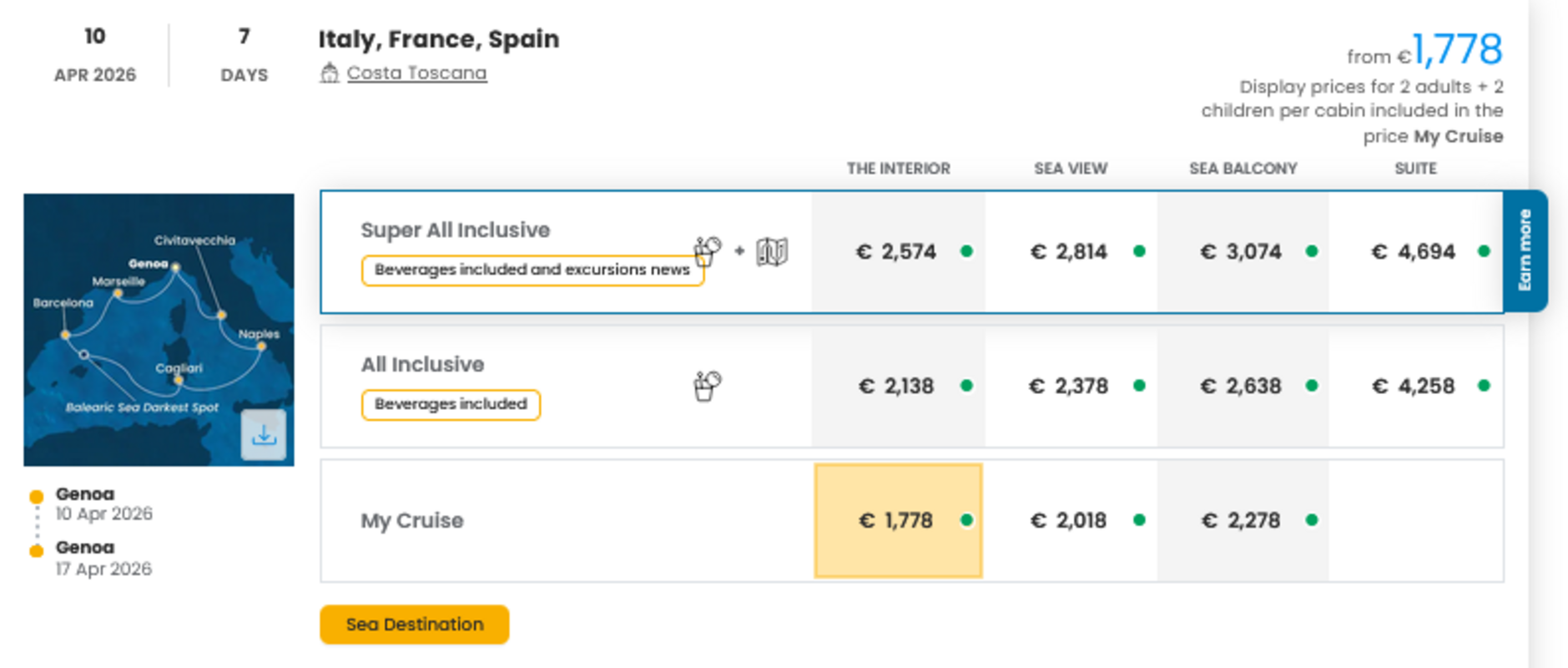 COSTA - INDIVIDUALNE PONUDBE ZA DRUŽINE