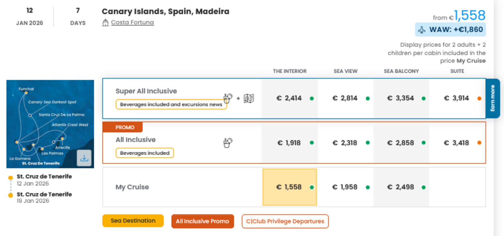 COSTA - INDIVIDUALNE PONUDBE ZA DRUŽINE
