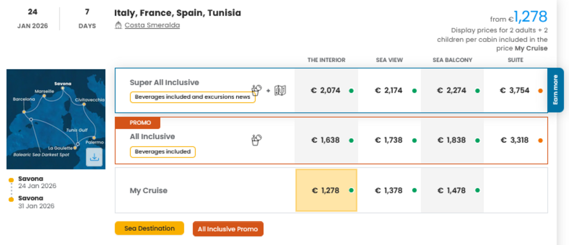 COSTA - INDIVIDUALNE PONUDBE ZA DRUŽINE