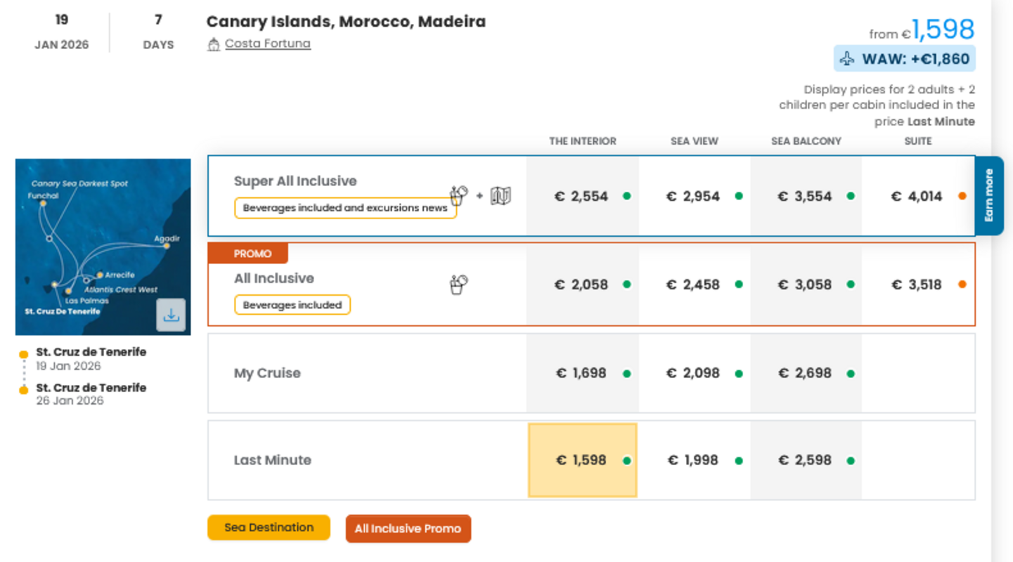 COSTA - INDIVIDUALNE PONUDBE ZA DRUŽINE
