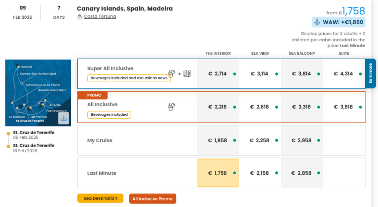 COSTA - INDIVIDUALNE PONUDBE ZA DRUŽINE