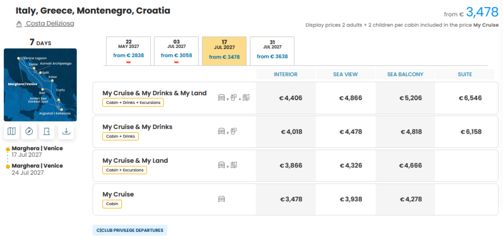 COSTA - ZA DRUŽINE na dan 12.09.2026