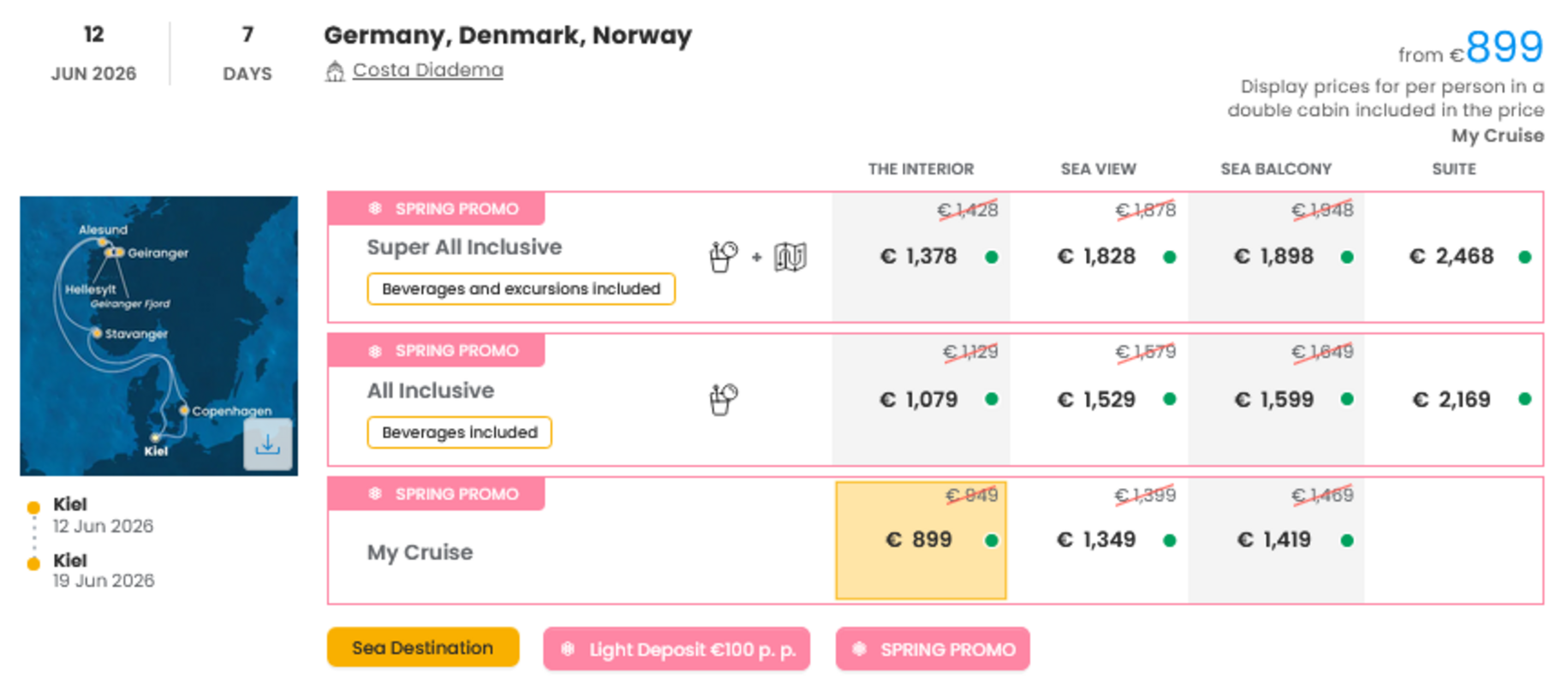KRIŽARJENJE - POSEBNA PONUDBA "SPRING PROMO"